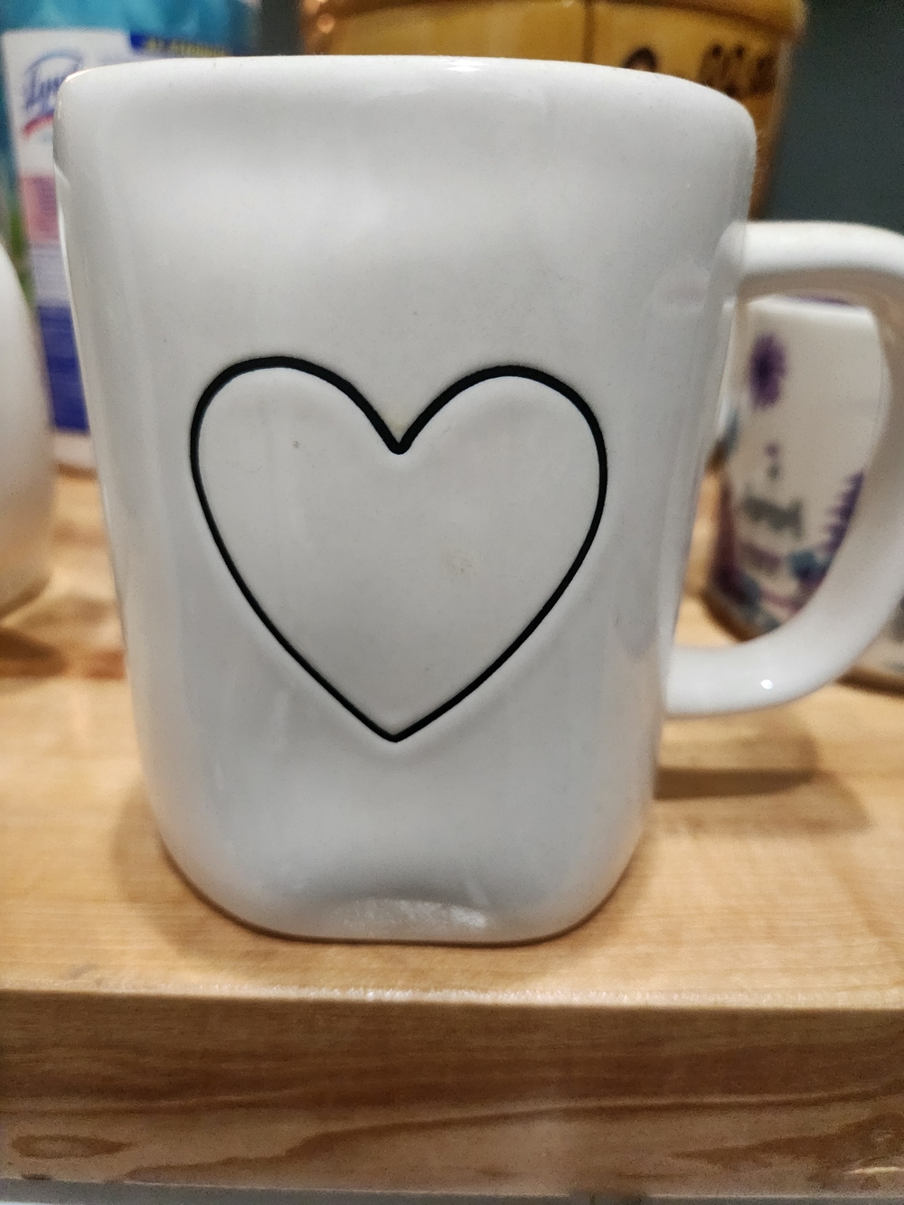 White Heart Ceramic Coffee Mug - Brand